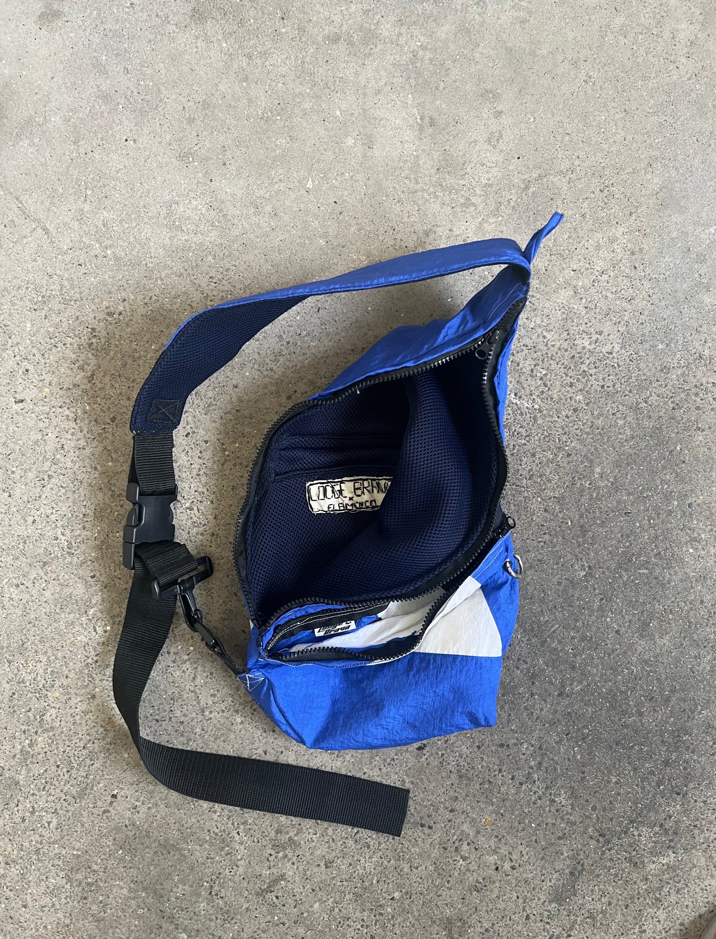 Upcycling Sling Bag Blue